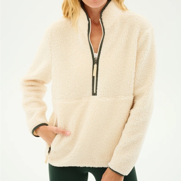 Splits59 Cream Sherpa Zip Pullover - Picture 1 of 4